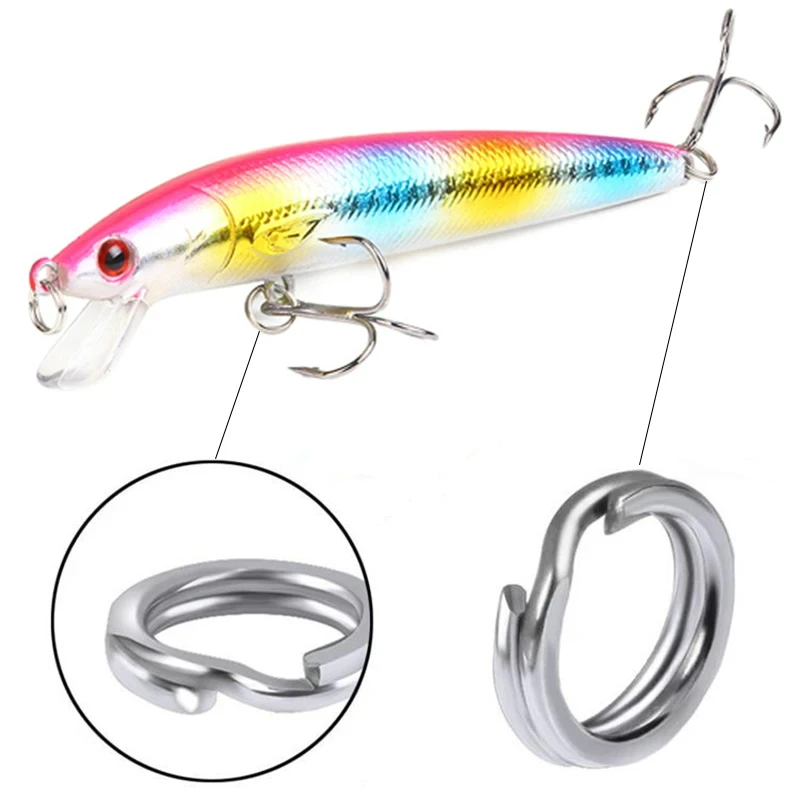 Sea. Yolo Double Circle Fishing Line Anti Damage Ring Stainless Steel Strength Pressure Flat Ring Fishing Accessories