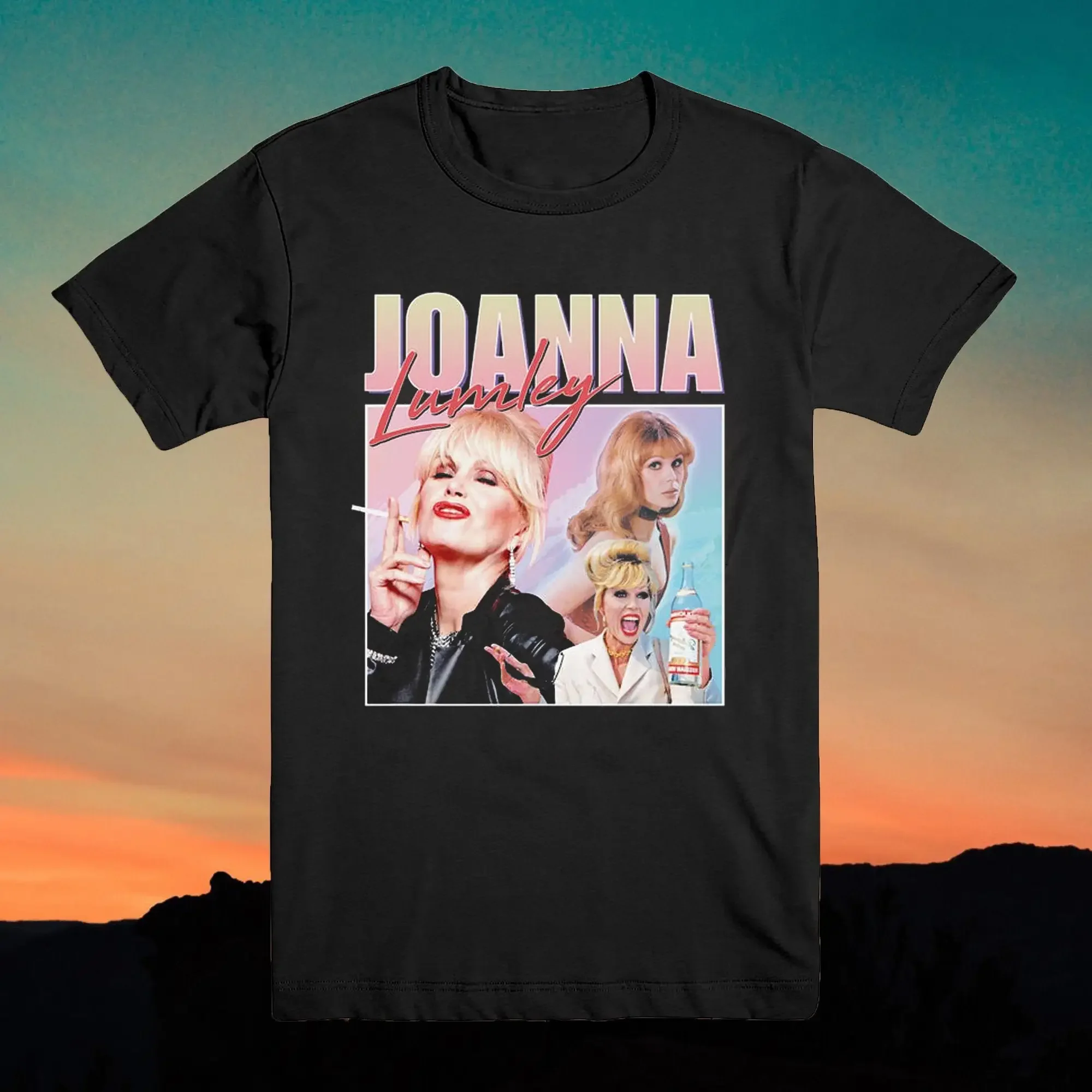 Joanna Lumley T shirt Vintage Style Top Funny UK Film TV