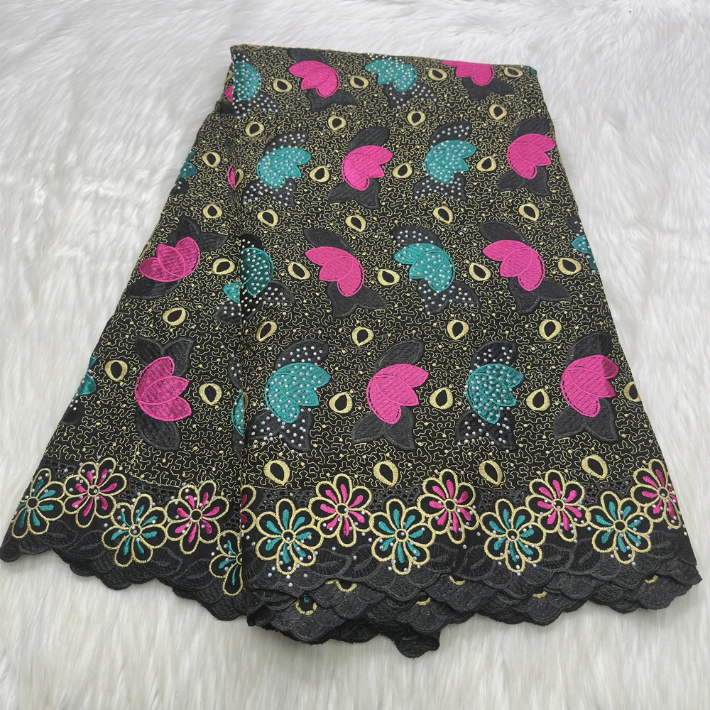 

Newest Swiss Voile Lace Cotton Voile Embroidery African Nigerian French Lace Fabrics For Party Dress 5 Yards