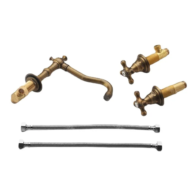 

European style, three-hole, bathroom cabinet, split type, basin, faucet.