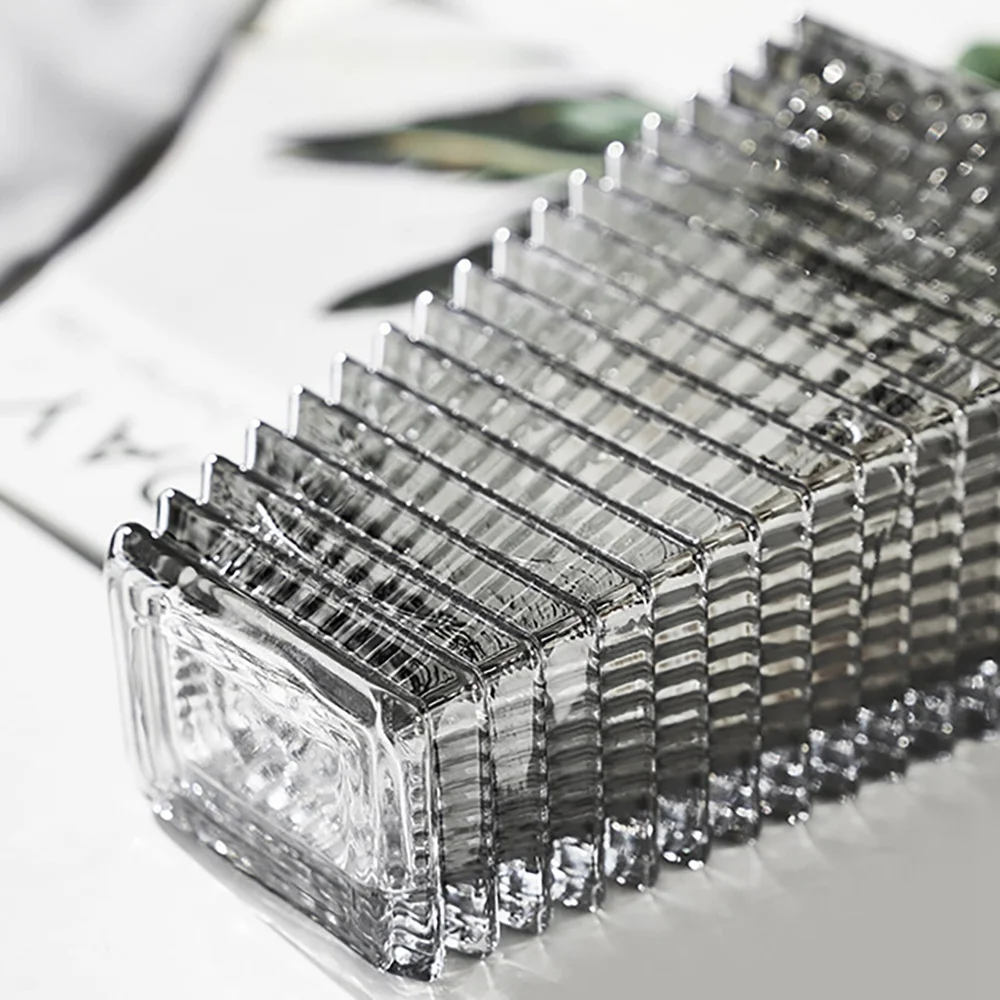 Nordic Luxury Crystal Vase Flower Arrangement Container Desktop Decoration Rectangular Flower Arrangement Vases