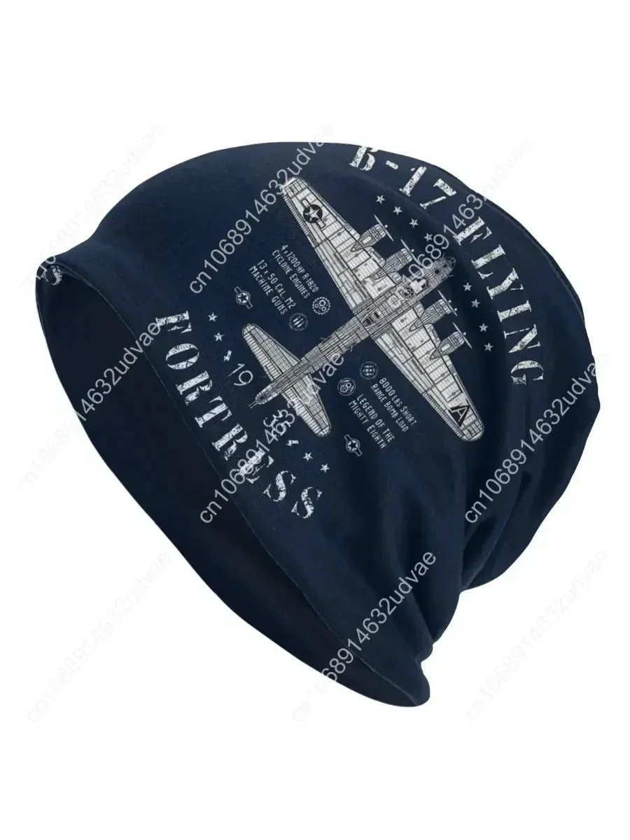 

B17 Flying Fortress Airplane Pilot Cap Warm Fashion Hundred Take Ins Pullover Cap Fashionable Unisex Knitted Hat