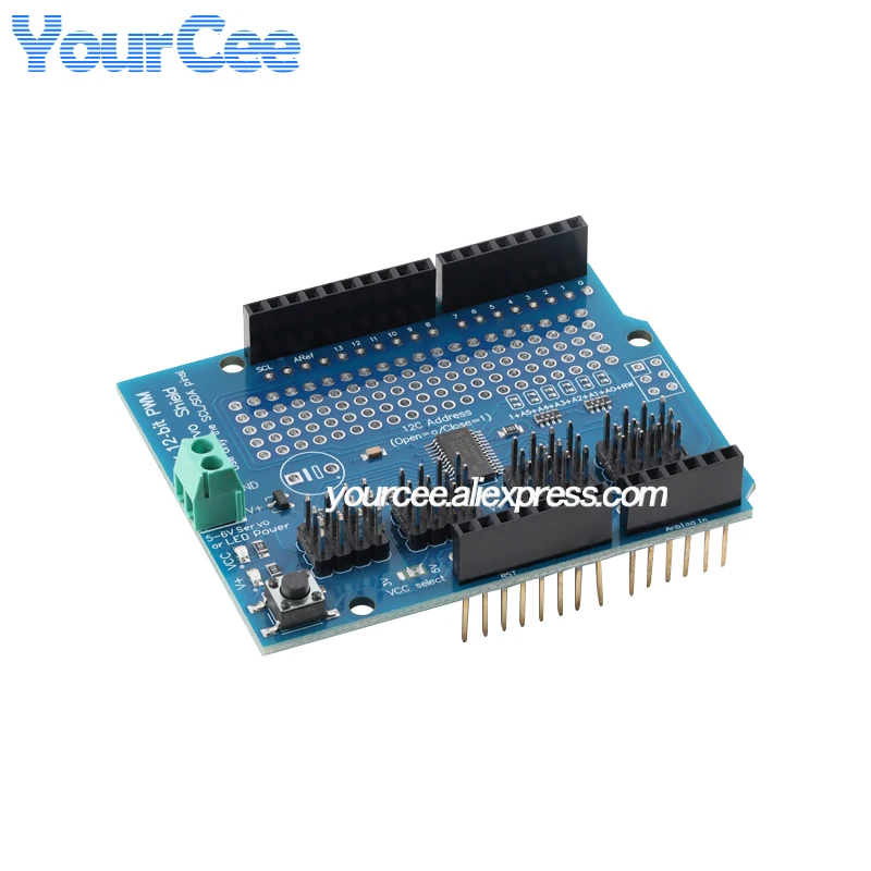 PCA9685 16 Channel 12-bit PWM Stepper Motor Driver Module IIC I2C Servo Driver Shield R3 Development Board Frequency 40-1000Hz