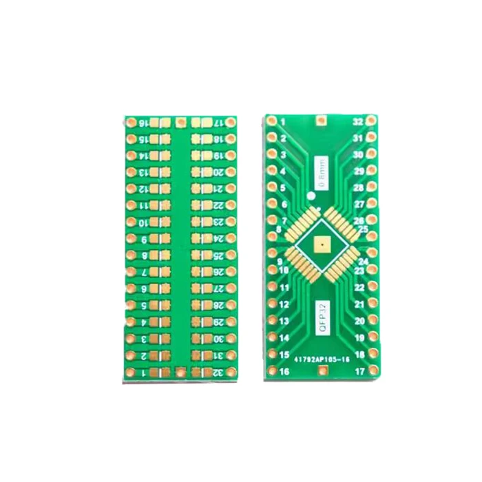 High Quality QFP32 to DIP32 Converter Board TQFP LQFP EQFP Adapter Board 0.8mm pitch decoupling filtering 10pcs/lot