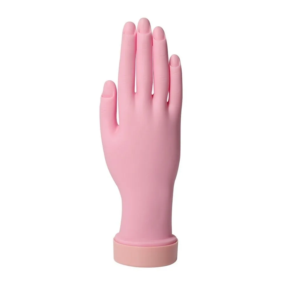 

Professional Flexible Nail Practice Hand Soft Multi-joint Fake Hand Nail Display Silicone Bendable Hand Model Nail Salon Tools