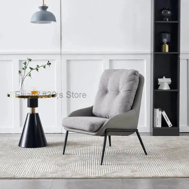 Dining Chairs Luxury Nordic Room Restaurant Style Table Metal Legs Back Cushions Modern Chair Fluffy Fotel Library Furniture