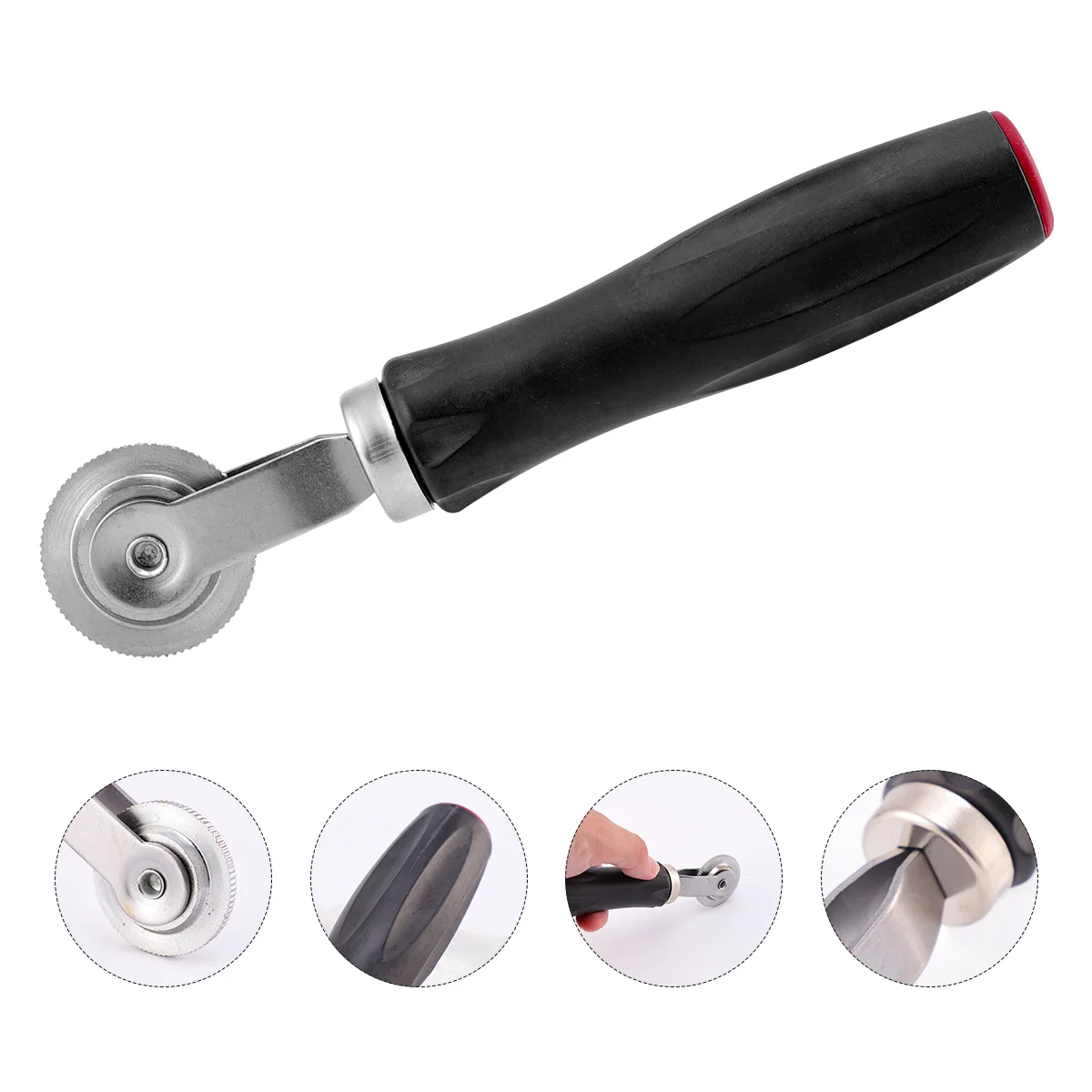 

3mm Car Tire Repair Tool Tire Compaction Roller Auto Car Tire Repair Patch Stitch Wheel (Black) Car Tire Compaction Roller