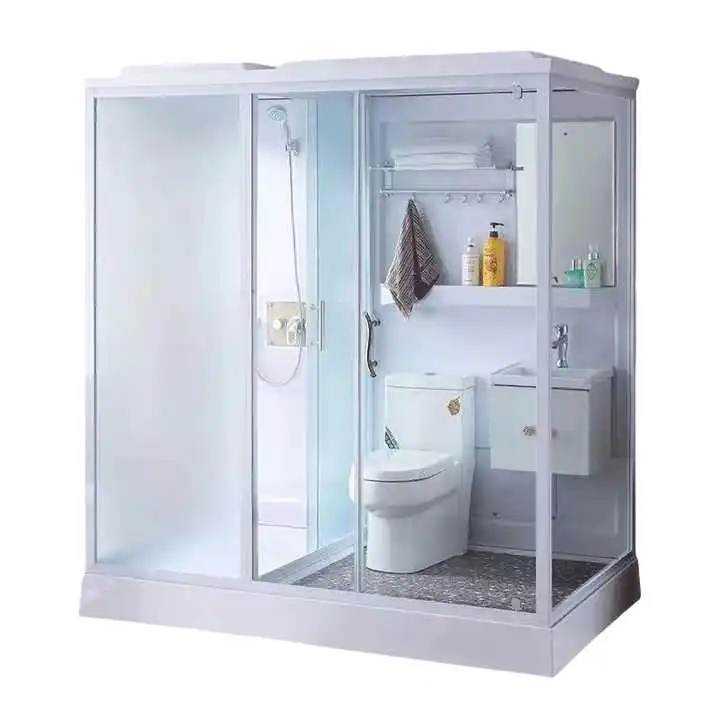 

for New Arrival Modular Prefabricated Bathroom Pod with Shower Sink Shower Kit Smart Toilet Included