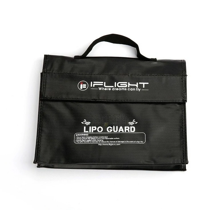 IFlight Lipo Guard Fire Resistant Lipo Battery Safety Bag, 24x19x6cm Portable Handheld Storage Bag for FPV LiPo Batteries