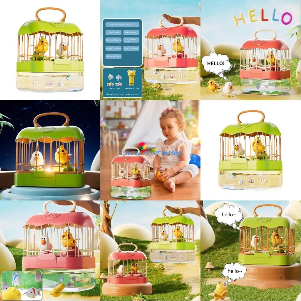 090B Funny Electric Bird Singing and Flapping Toy Light up for Kids Children