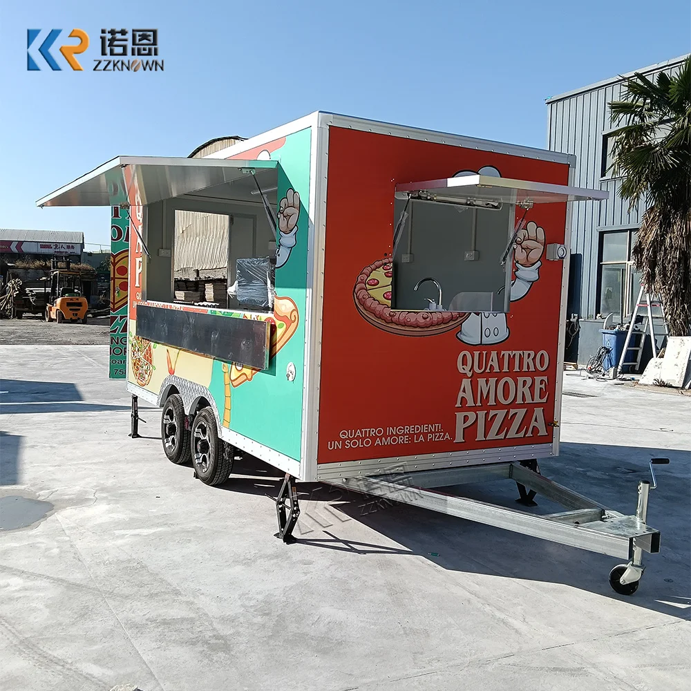 

Custom Restaurant Barbecue Mobile Food Truck With Full Kitchen Coffee Shop Bakery Kitchen Food Truck Hot Dog Cart For Sale