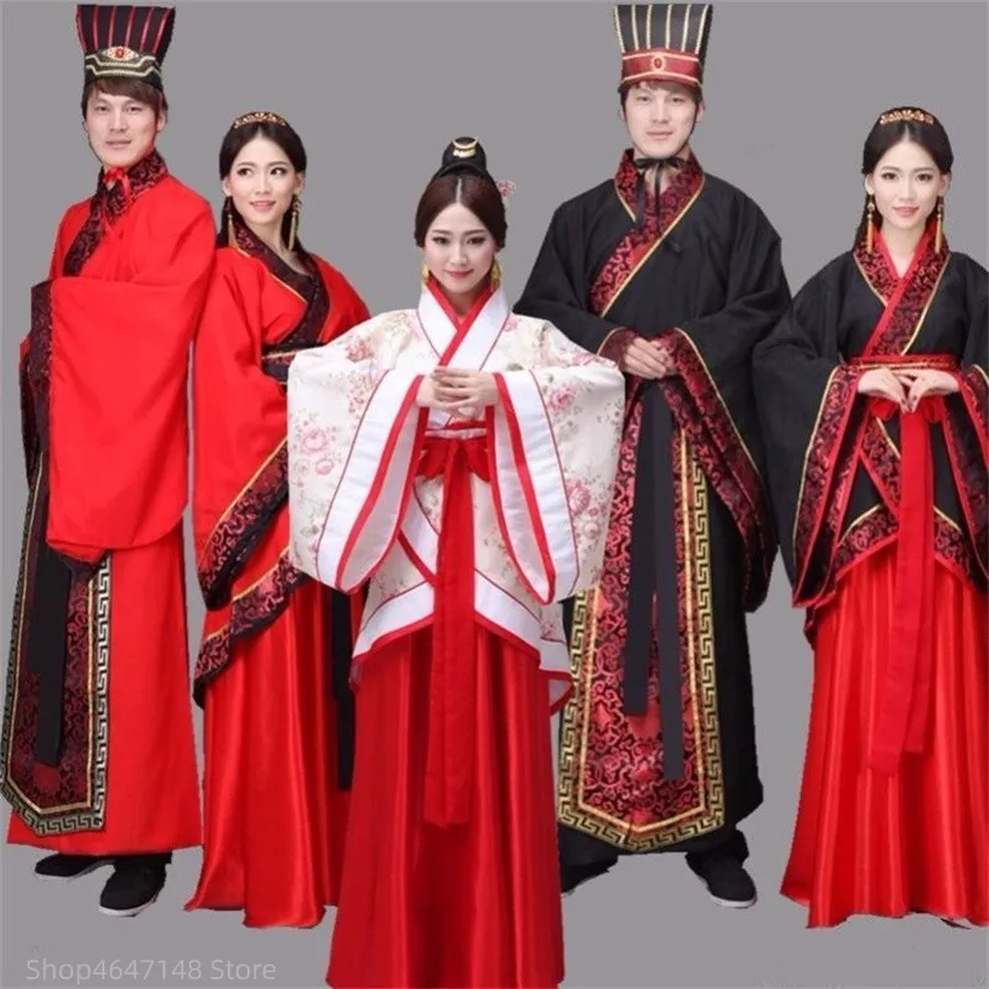 Vestido de baile de escenario para hombre y mujer, trajes tradicionales chinos, traje Tang de Año Nuevo para adultos, Cheongsam femenino Hanfu