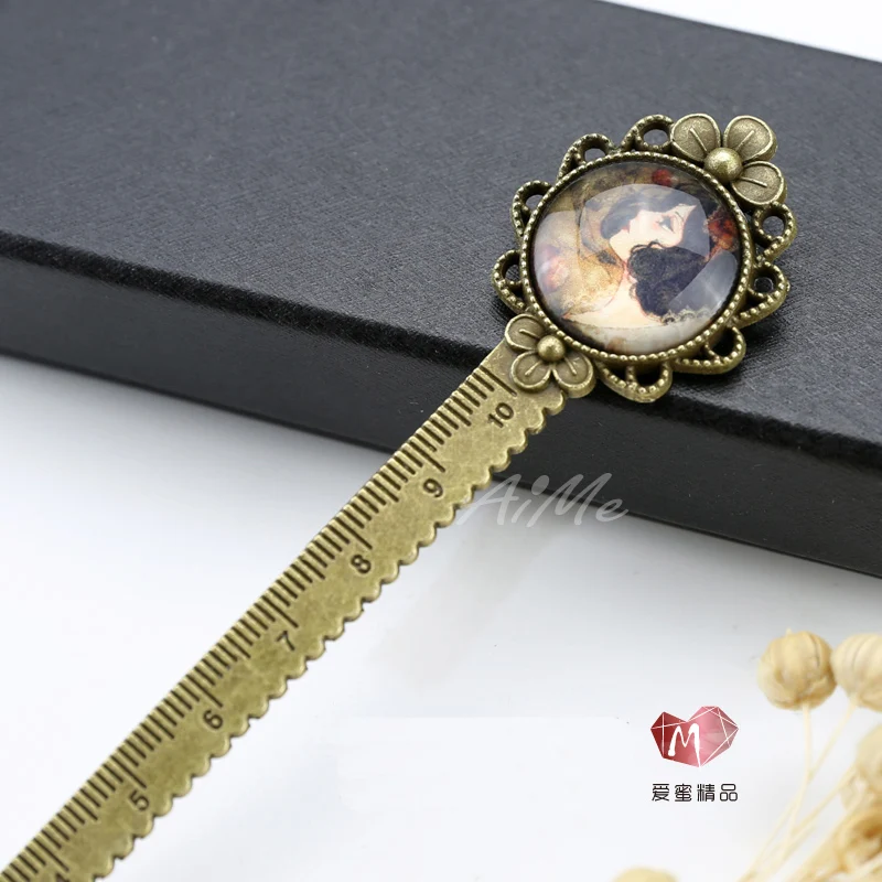 Metal Vintage Retro Bookmark Ruler Beuatiful Picture Vintage Bookmark Ruler