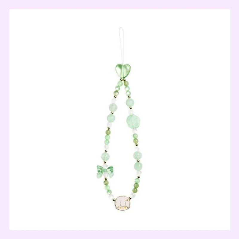 Phone Charm Light And Night Confession Series Beaded Phone Lanyard Anime Derivative Bowknot Heart Decor Bag Accessory