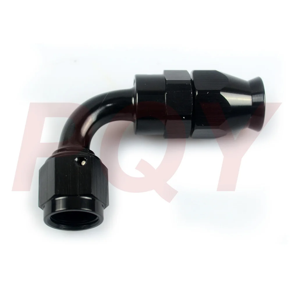 PQY - Black High Quality  AN6 AN-6 90 DEGREE REUSABLE SWIVEL  HOSE END FITTING AN6 PQY-SL6090-06-021