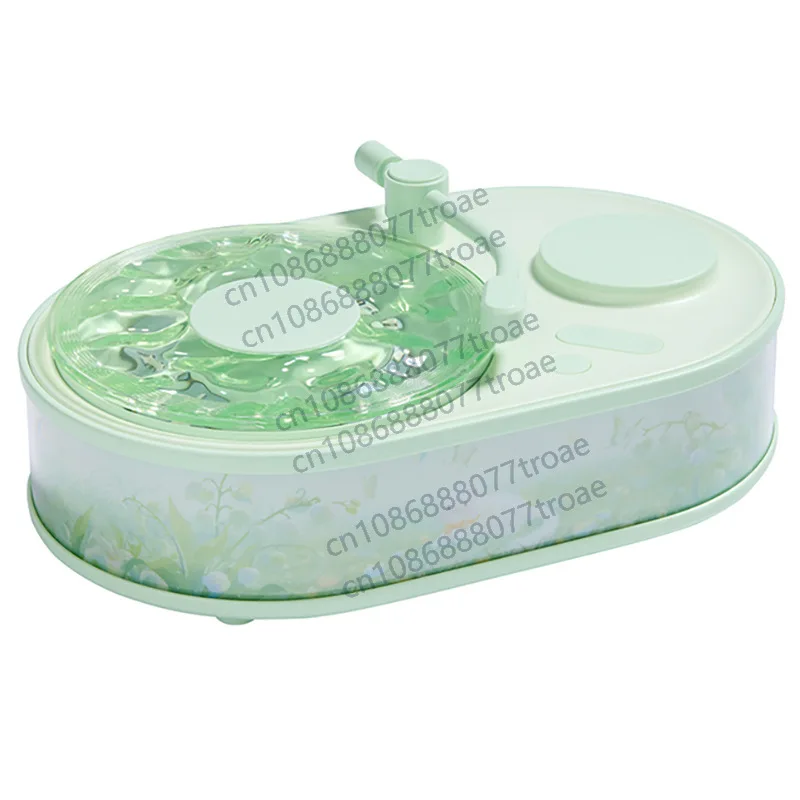 Ambient Bluetooth speaker, wireless charging portable mini water ripple record, audio desktop ornament
