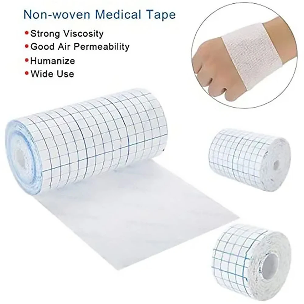 Rollo de cinta médica Spunlace, tela no tejida, autoadhesiva, transpirable, fácil de rasgar, fuerte adherencia, fijación segura hipoalergénica