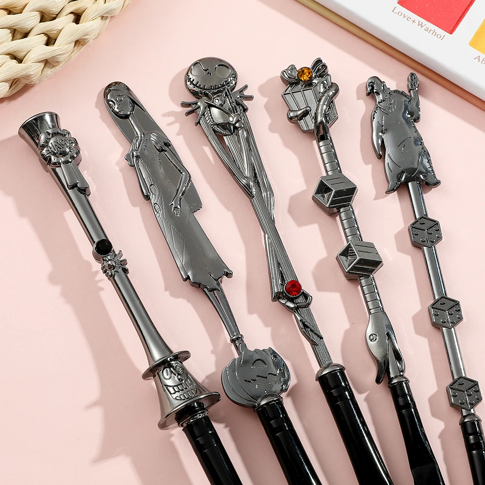 5 قطع من فرشاة مكياج "Christmas Eve Shock"، فرشاة مكياج على شكل جمجمة رعب قوطية مبتكرة، الخيار المثالي لهدايا الهالوين