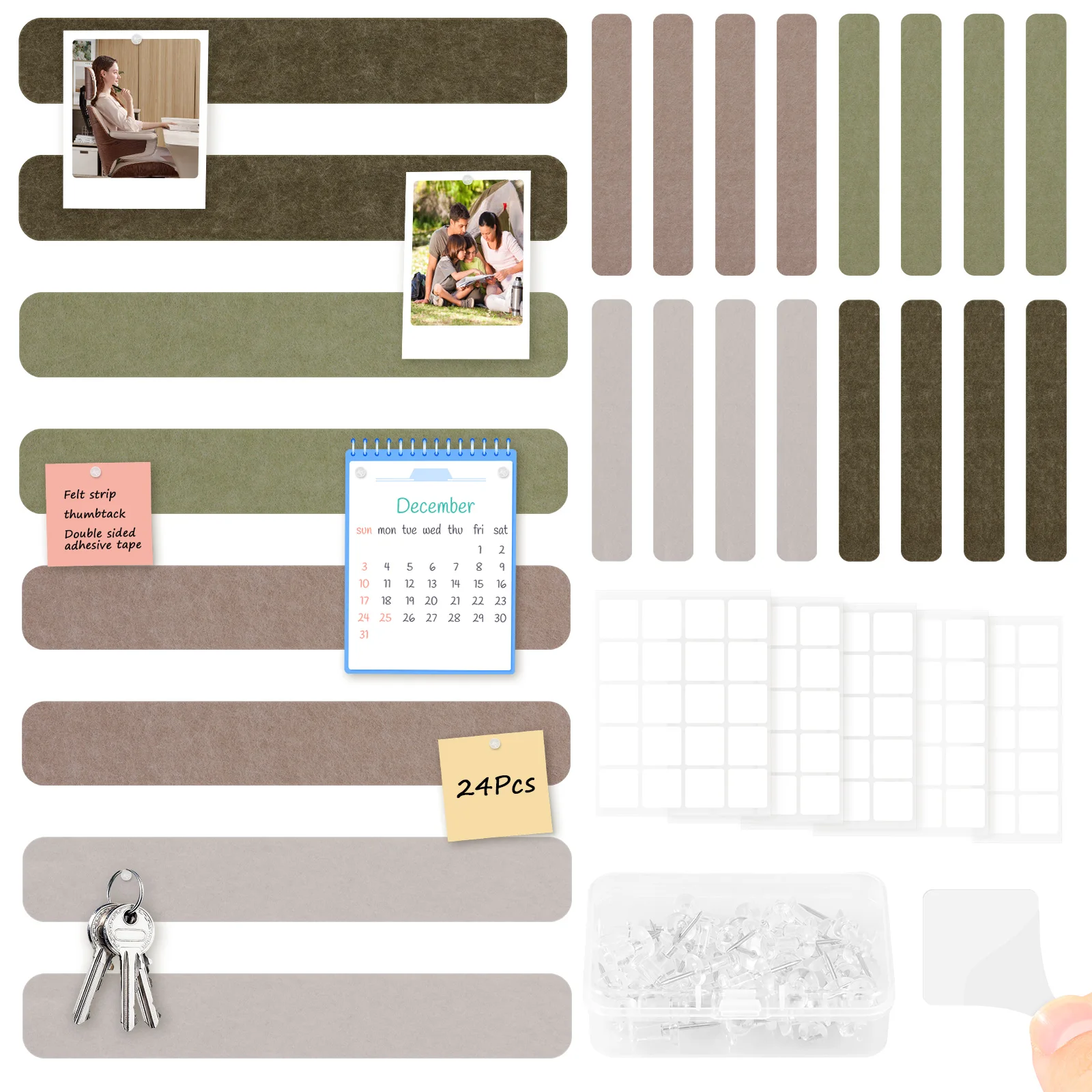16/24Pcs Felt Bulletin Board Strip 13