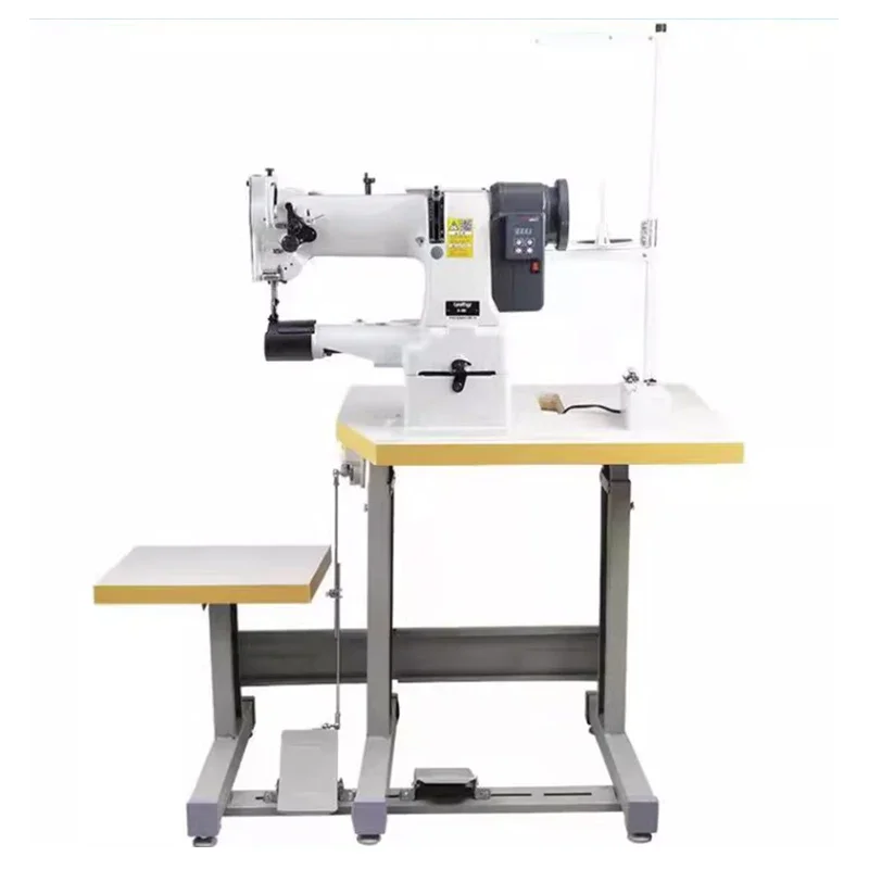 Electric Sewing Machine 750W Thick Material Cushion Industrial Overlock Machinery Computer Automatic Oil Supply With Table Deck