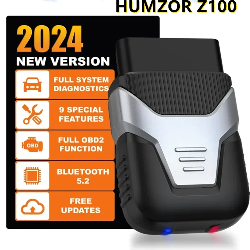 

HUMZOR Z100 Car Trouble Shooter, Professional OBD2 Scanner Bluetooth Car Code Reader, Diagnostic Tool