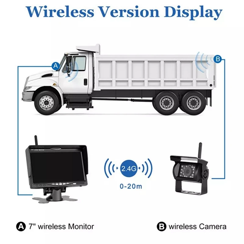 7-Inch Reversing Display High-Definition Night Vision Reversing Image Universal Easy Install Easy To Use