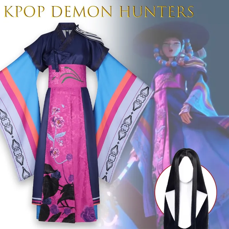 Disfraz de Cosplay de Demon Ancestor, sombrero grande, disfraz de KPop, traje de moda para mujer, disfraz de cosplay HanFu para Halloween