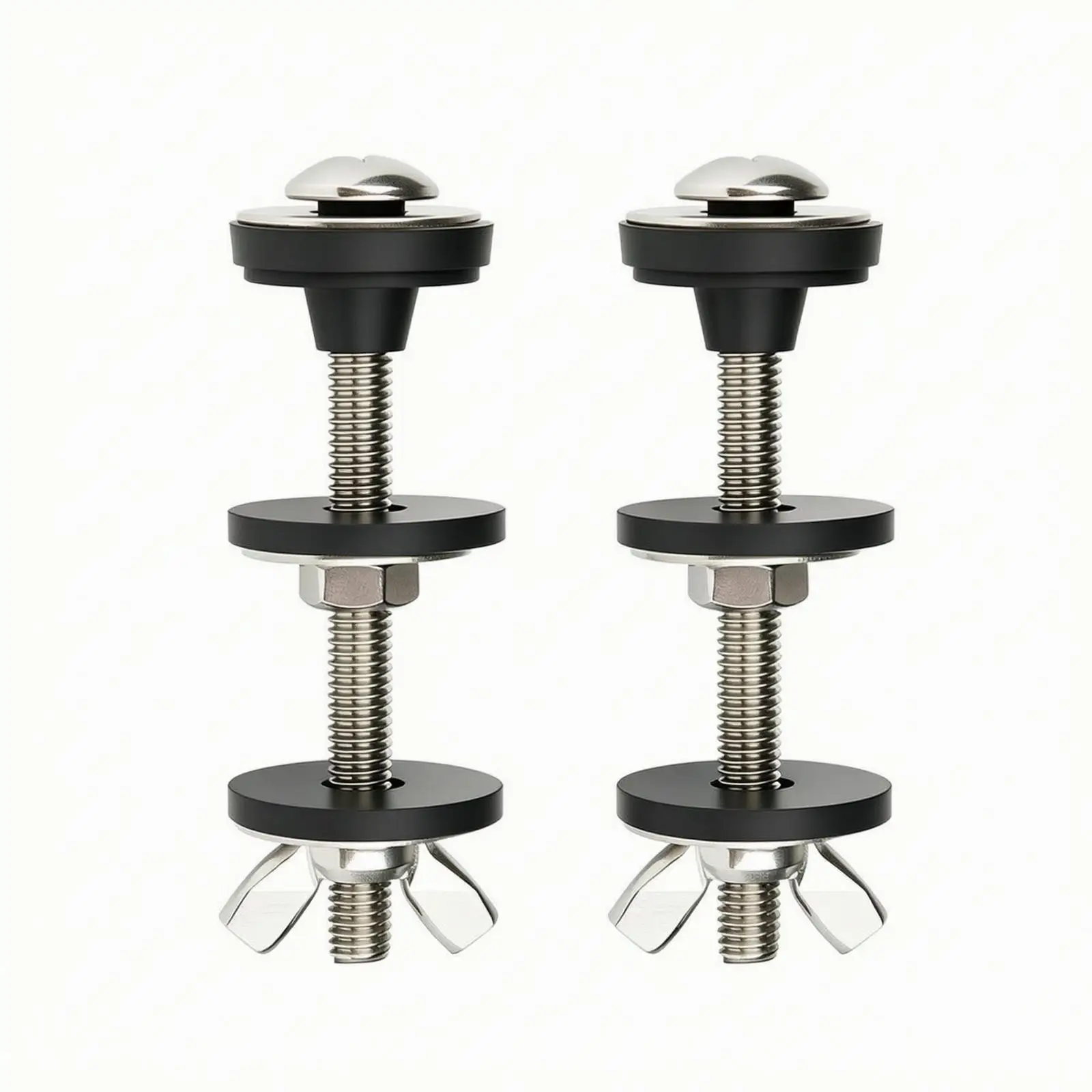 Toilet Seat Replacement Screw Fastener 304 Stainless Steel with Rubber Washer Non-expansion Design for Standard Mounting
