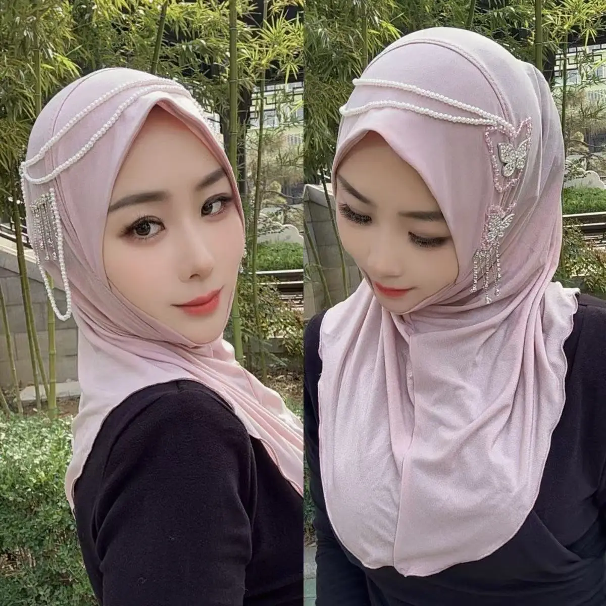 

Abaya Hijab Muslim Women Shawl Lace Headscarf Luxury Tassels Scarf Malaysia Prayer Kufi Islam Saudi Arabia Turban 05507