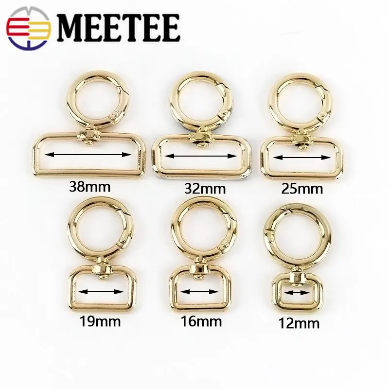 5/10Pcs 12-38mm Metal Buckle Swivel Snap Clip Clasp Dog Collar Keychain Bag Strap O Ring Connector Hook DIY Hardware Accessories