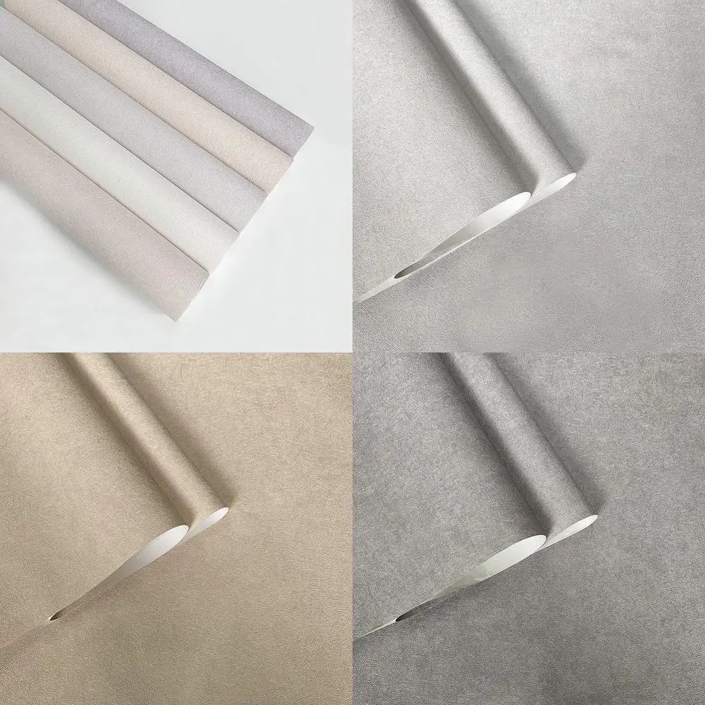 

Smoke Gray Minimalist Solid Color Embossed Wallpaper for Living Room Study Hotel Luxury Antique Distressed Pattern Wallpaper