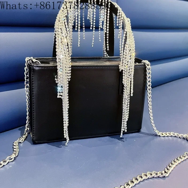 Ladies handbag tassel rhinestone dinner bag 2024 Guangzhou cross-border spot wholesale chain fashion one-shoulder wallet