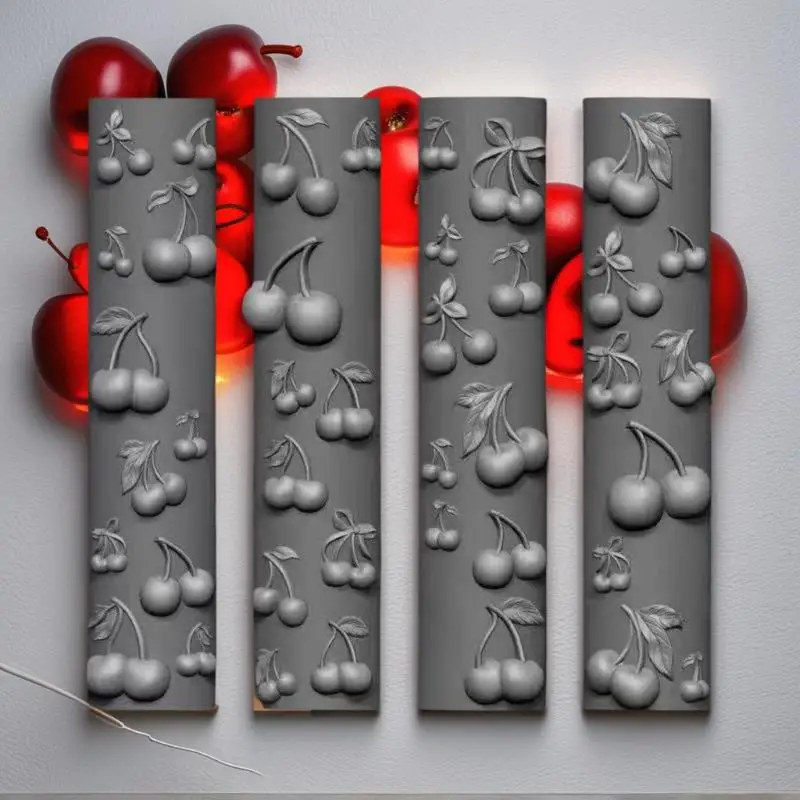 Manicure Design Mold for Nail Art, 3D Silicone Rose Flower Butterfly, DIY Cherry Jewelry Craft Template