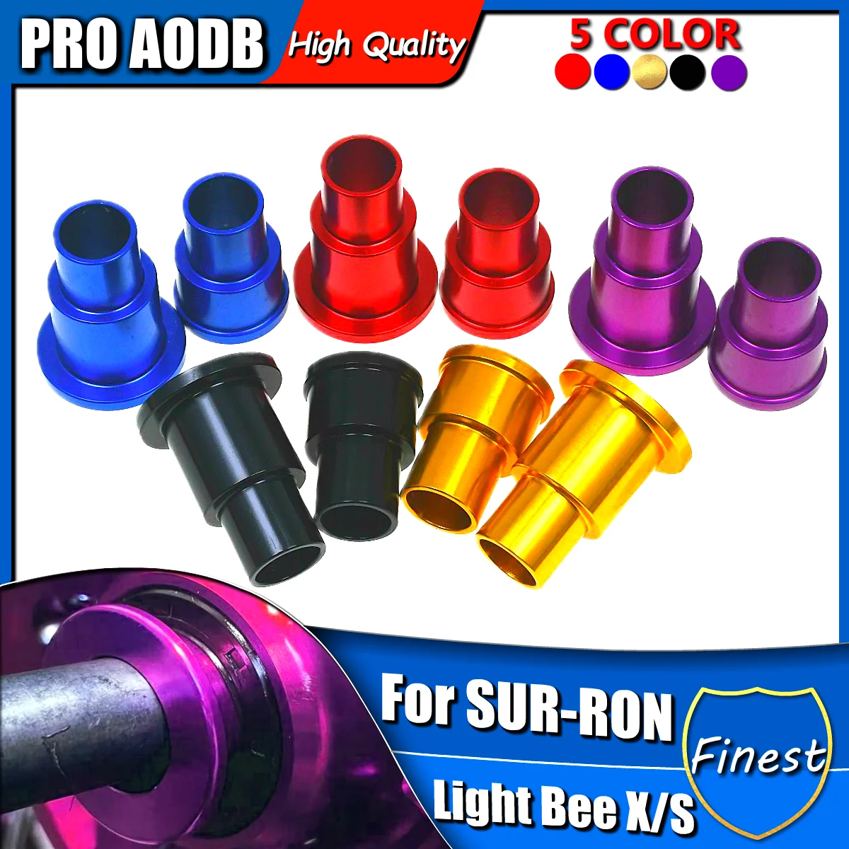 

Wheel Hub Spacer Rear Motorcycle Accessories For SUR-RON Light Bee X/S CNC Aluminum front or rear wheel hub gasket Axle cap