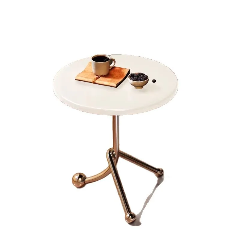 

Retro small coffee table classical style living room side shelf balcony bay window bedside French small round table table