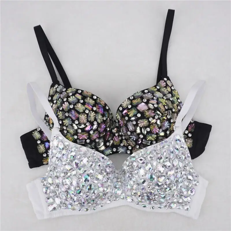 

Женский укороченный бюстгальтер-топ Western Amazon с эффектом пуш-ап, украшенный стразами и камнями, для вечеринок, сексуальный, модный