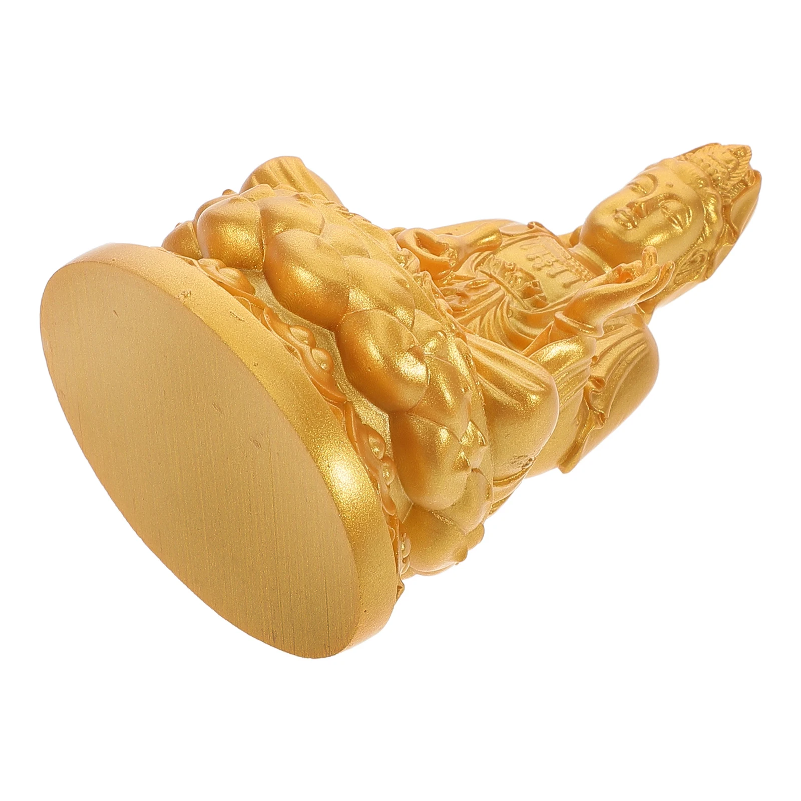 

Buddhist Avalokitesvara Statue Home Decor Resin Art Peaceful Ambiance Enhancer Seating Sculpture for Living Room