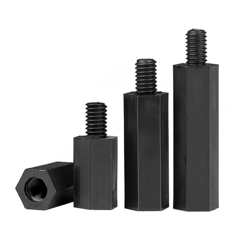 100PCS Nylon Column Single Pass Hexagonal Separation M3 M4 Motherboard Standoffs Plastic Stud Support PCB Plate Spacer