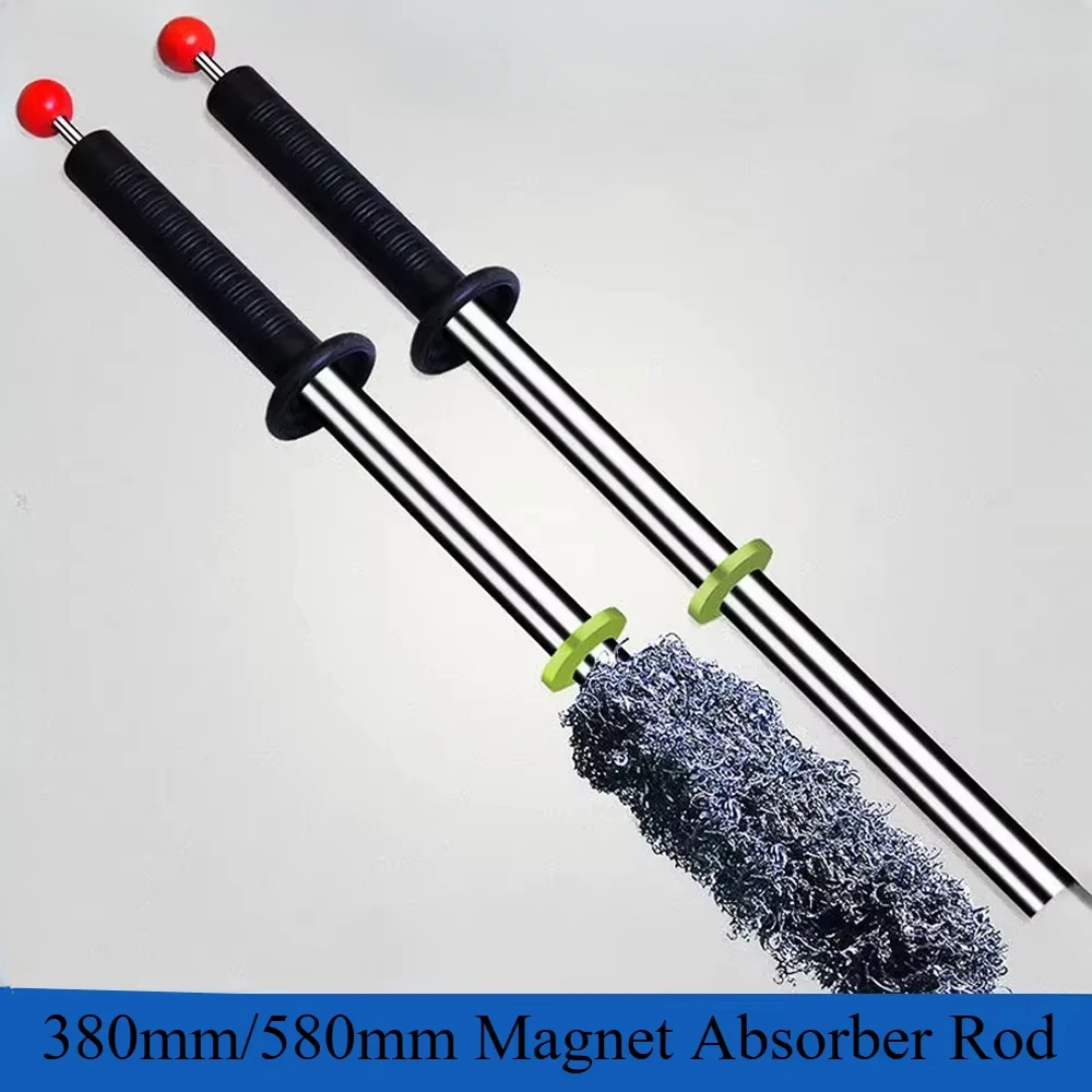 

380mm Magnetic Swarf Retrieving Iron Tool Magnet Absorber Rod Collector Stick Barpick Pickup Removal Stand Gadget Metal Shavings