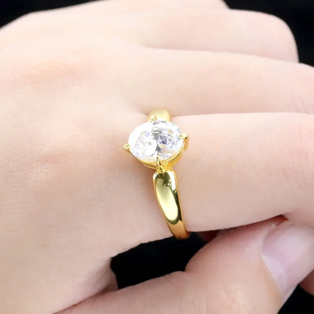 FCGJHW 2CT Oval 7*9mm Moissanite Engagement Ring for Women S925 Silver Diamond Wedding Party Bridal Rings Band Gift 2026