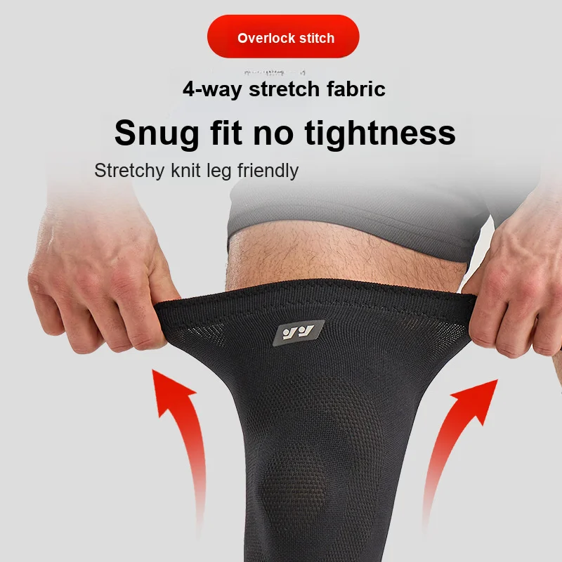 Thin Elastic Breathable Knitted Knee Pads for Basketball Fitness Running for Men and Women