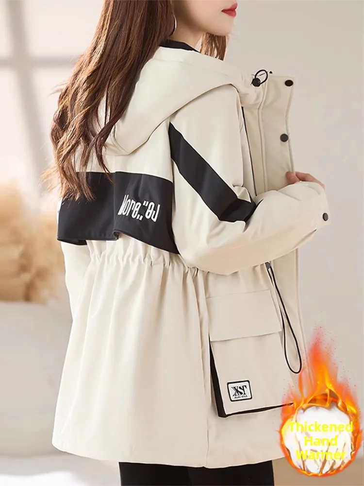 

Модная утепленная женская парка: новинка зимы, хлопковая стеганая куртка в японском стиле, свободный крой, на молнии