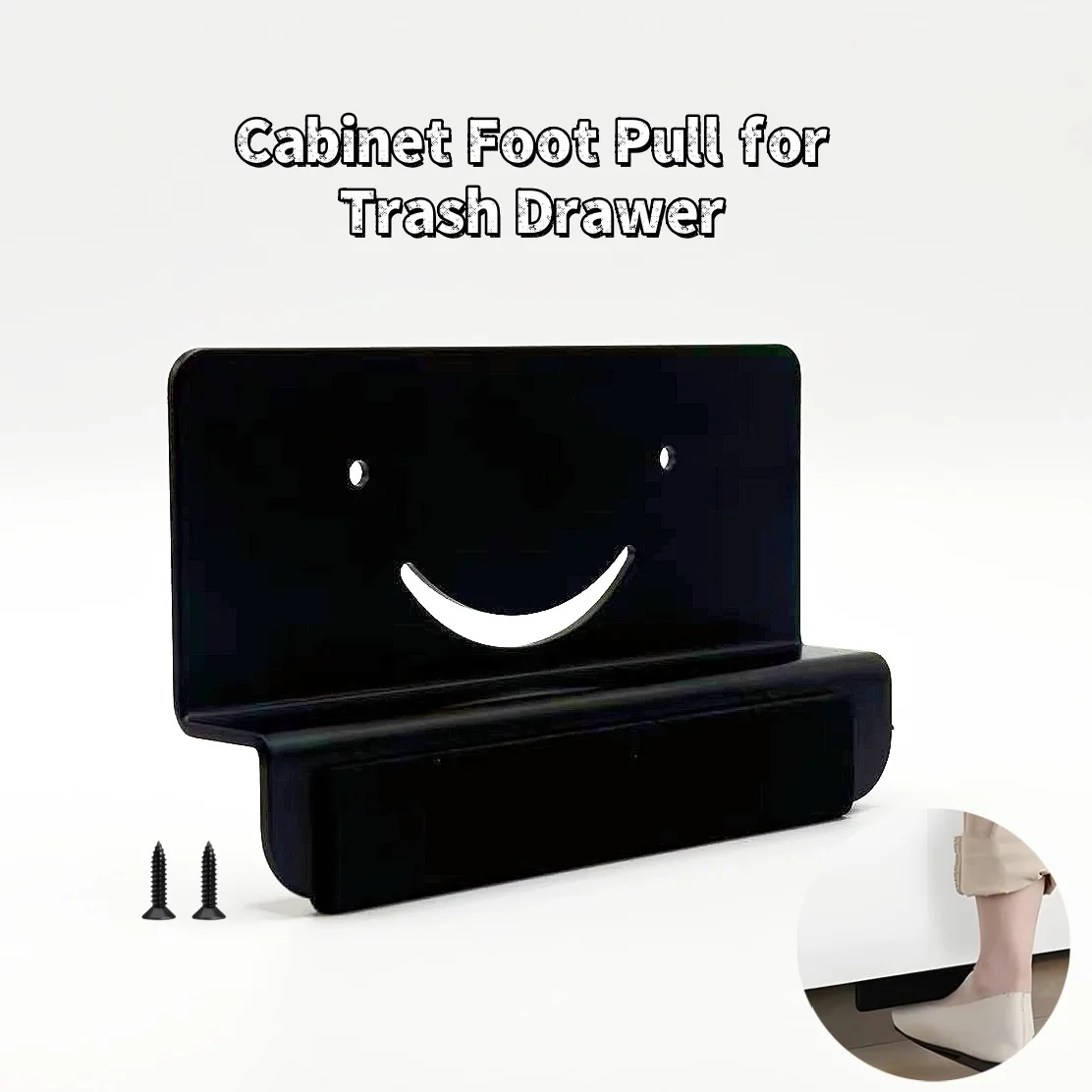 

Upgrated Cabinet Foot Pull for Trash Drawer with Protective Cover,Trash Cabinet Foot Pull