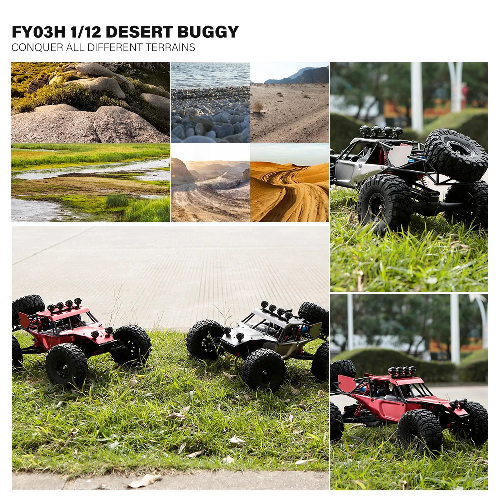 FeiYue Model FY03H 1/12 Desert Off-road Buggy Metal Shell 2.4GHz 4WD 35km/h High Speed Remote Control RTR RC Car VS Wltoys 12428