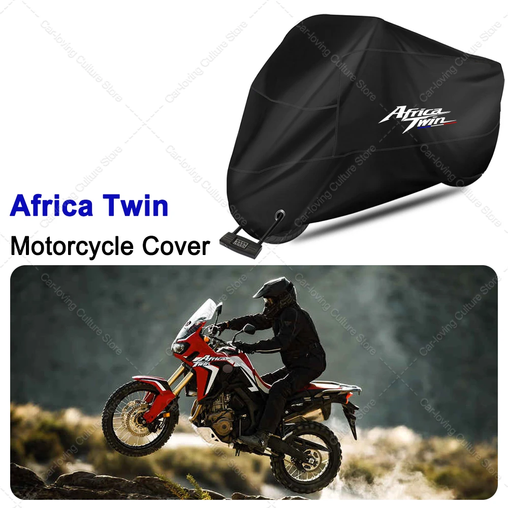

Motorcycle Accessories Motorcycle Cover for All Seasons Outdoor Rain Dustproof UV Protector Covers（295*110*140）For Africa Twin
