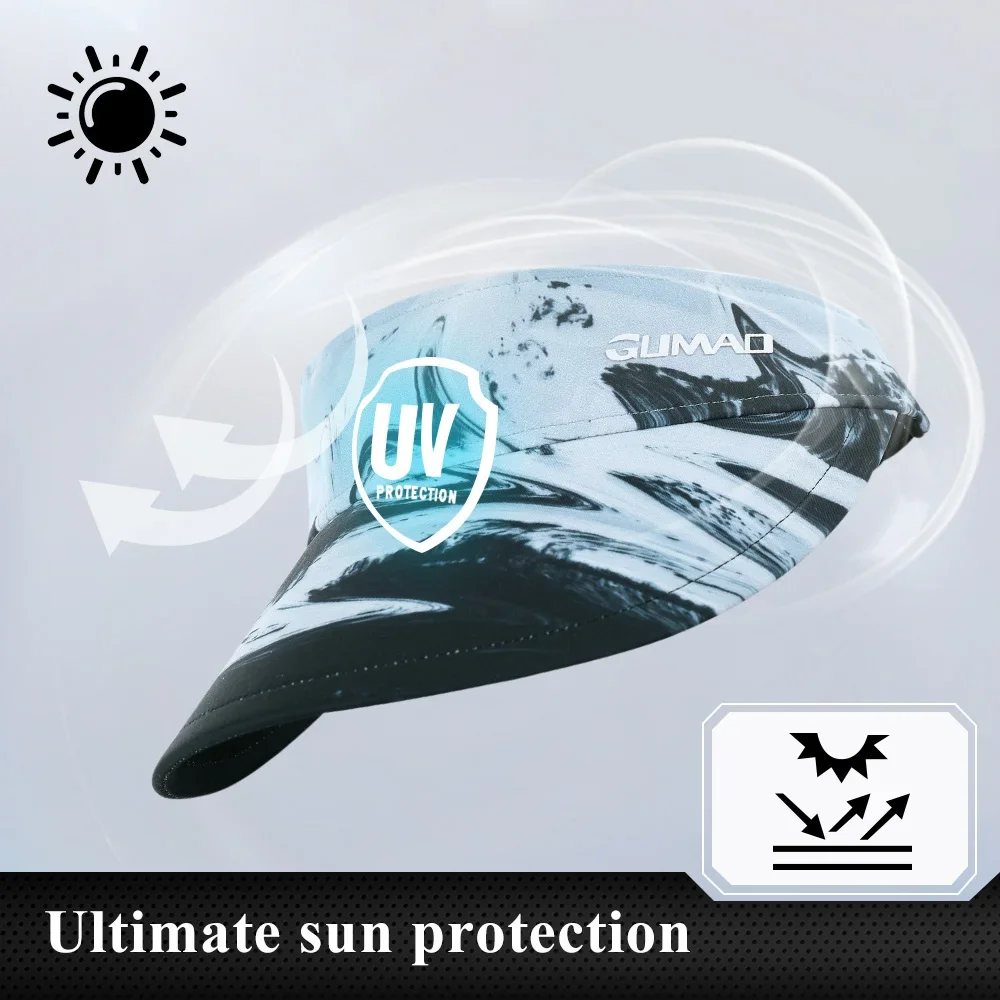 Summer Hat Men Outdoor Running Hiking Tennis Golf Beach Absorbent Breathable Sports Headband Empty Top Sun Protection Visor Caps