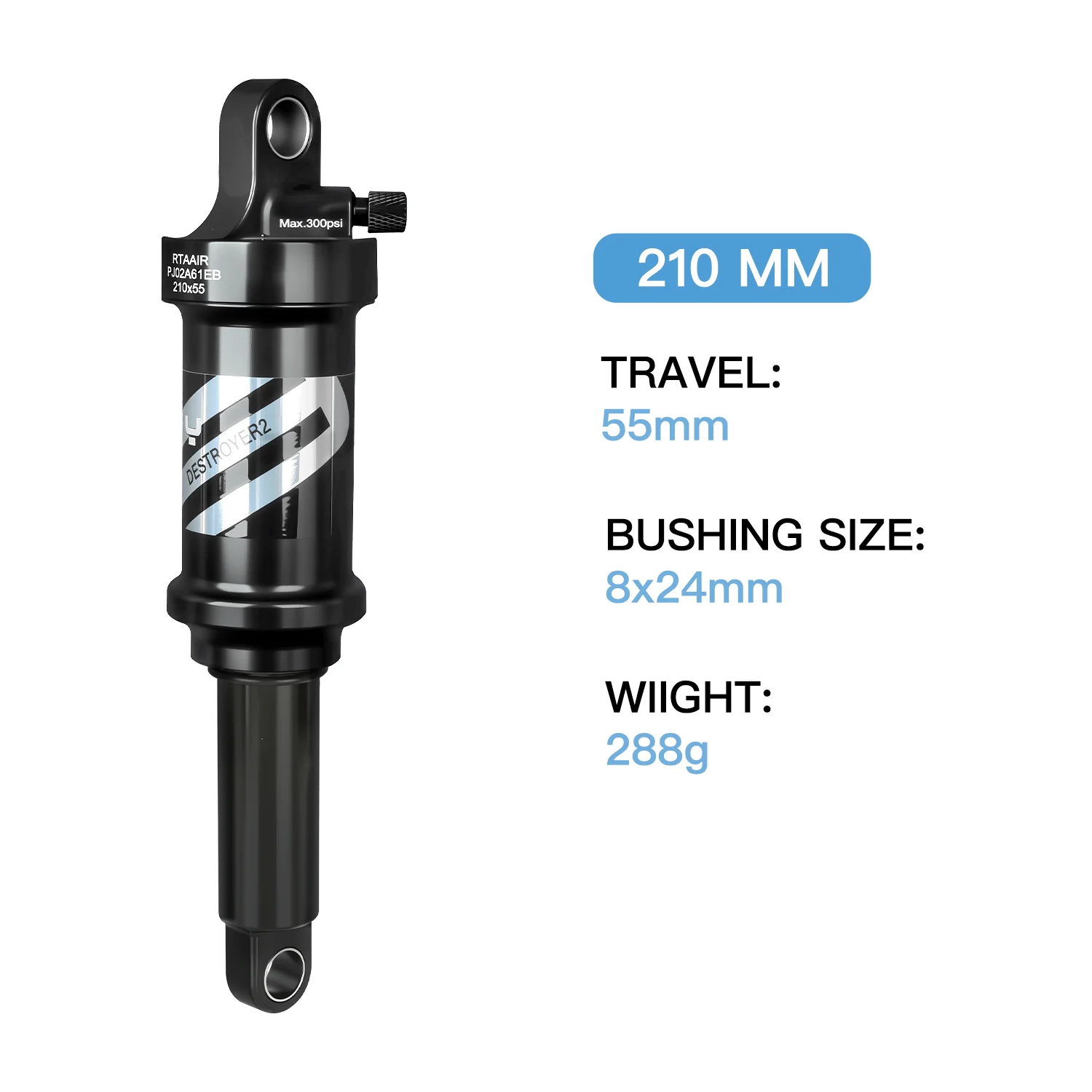 BOLANY Zachte Staart Fiets Lucht Achterdemper Mountainbike Achterschokdemper Suspension XC DH Shock MTB 165/190/210/230mm Fietsonderdelen