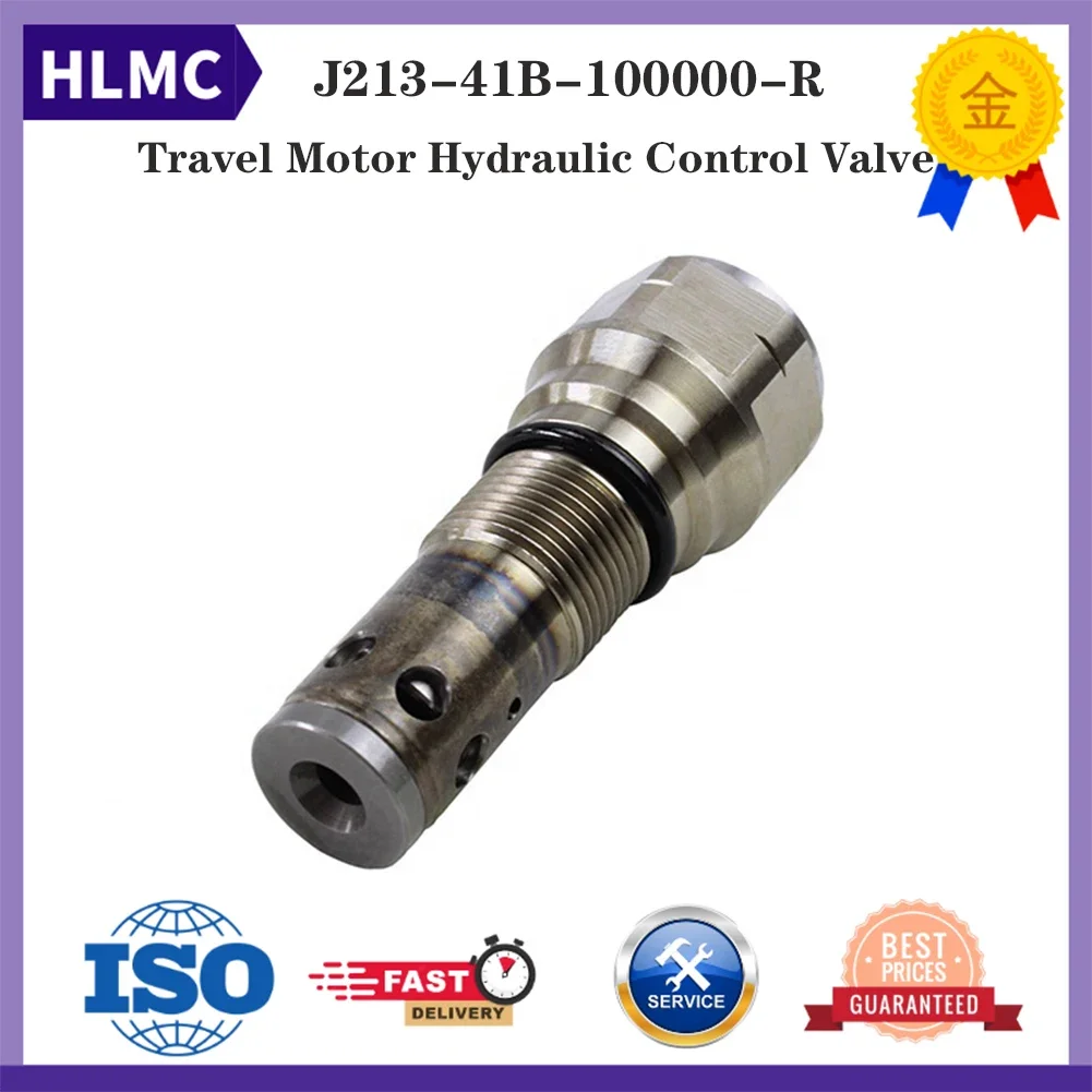 J213-41B-100000-R Excavator Parts TM40 Travel Motor Hydraulic Control Valve R215-7 DH225-7 DH215-7 Relief Valve