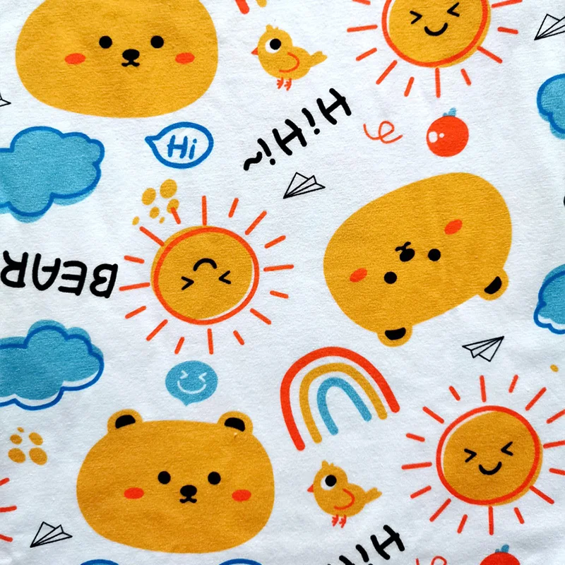 Plus Size ABDL Adult Sun Bear Printing Bodysuit With Snaps/Adult Onesie/Adult Baby Romper