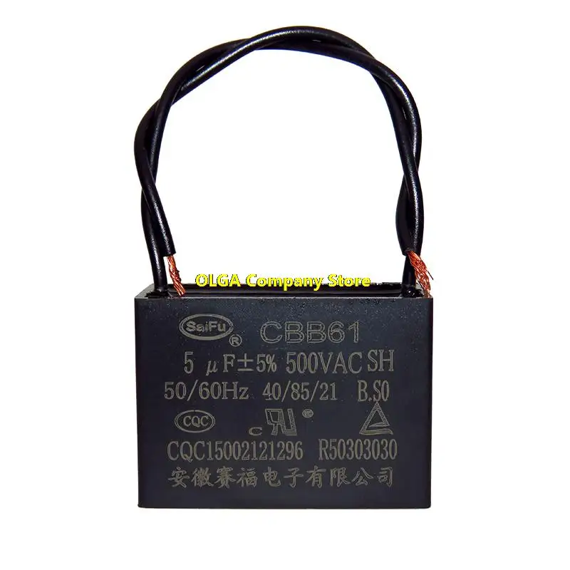 CBB61 Fan Ceiling Fan Hood Starter Capacitor 500V 0.8 / 1 / 1.5 / 1.8 / 2 / 2.5 / 3 / 4UF  10PCS -1lot